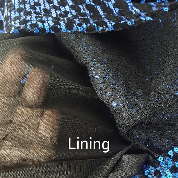 NEW Candy Couture🌺Slimfit Dress Leopard Blue Sequin Velvet - Picture 6 of 9